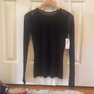 Black Three Dots long sleeve top